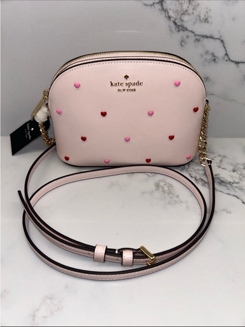 kate spade Pink Heart Stud Crossbody Bag - Picture 1 of 6